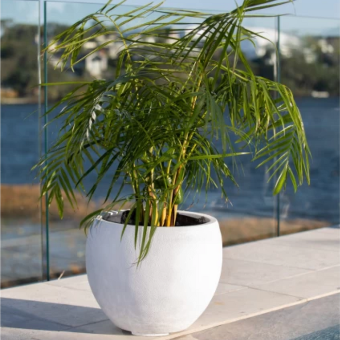 Hamilton Round Planter Pot Smooth White (3 Sizes)