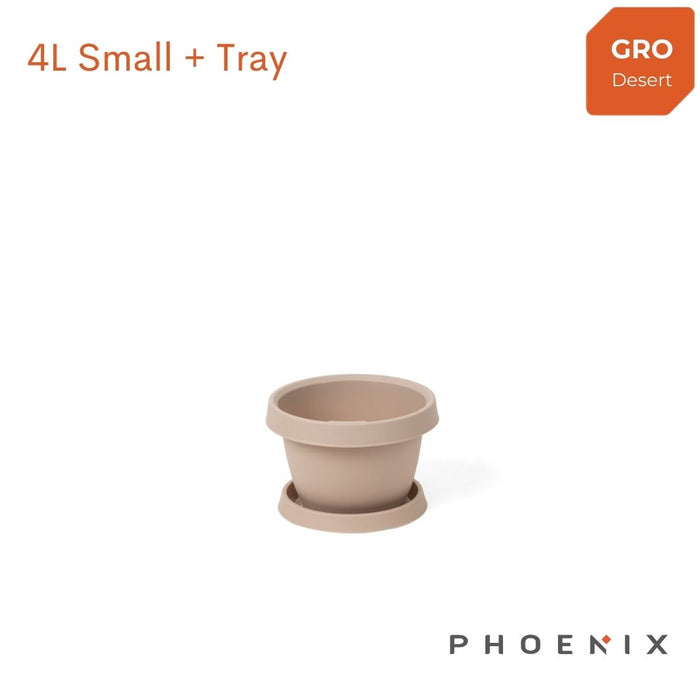 GRO Flowerpots with tray Small 4L
