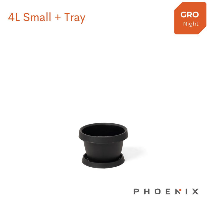 GRO Flowerpots with tray Small 4L