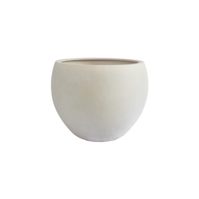 Hamilton Round Planter Pot Smooth White (3 Sizes)