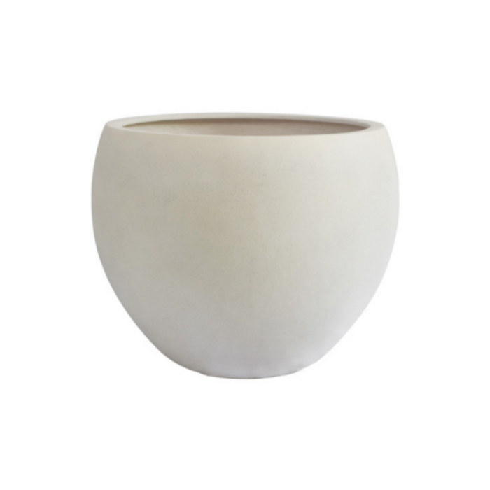 Hamilton Round Planter Pot Smooth White (3 Sizes)
