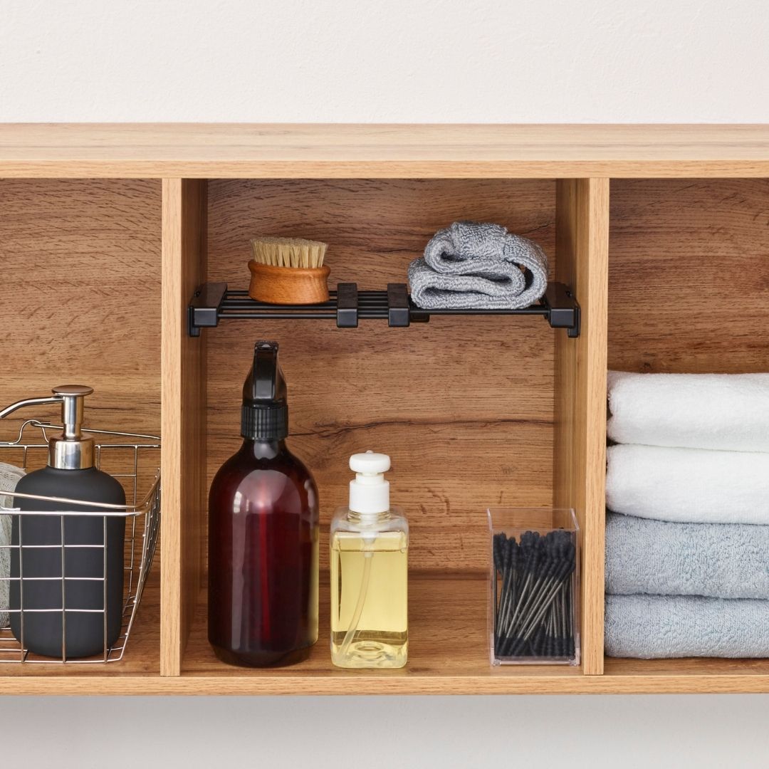 Mini Extension Storage Shelf Black SMR13B — The Home Shoppe