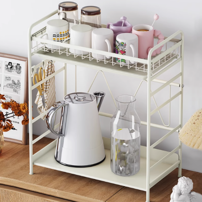 2 Tier Kitchen Top Storage Rack Foldable