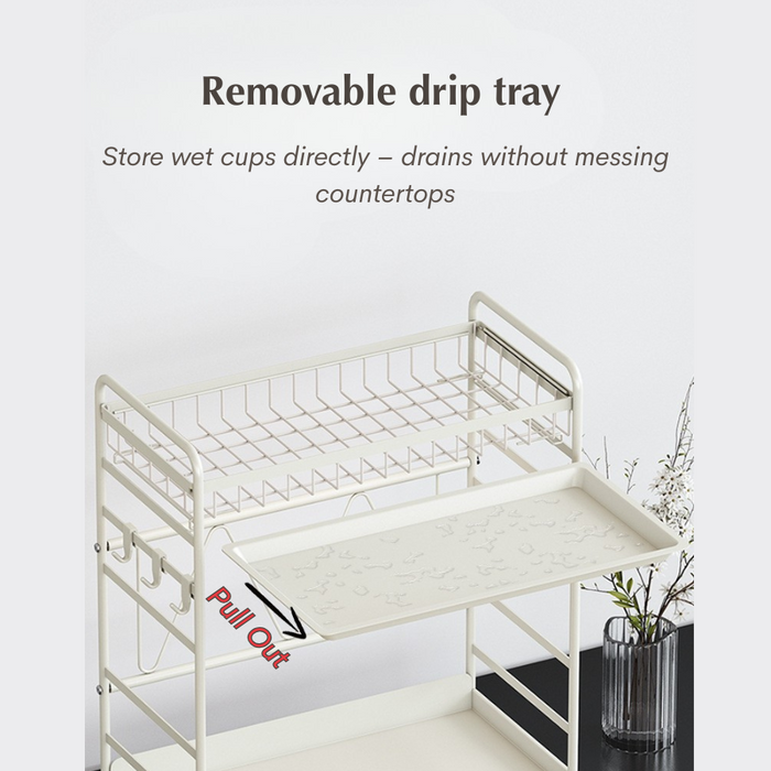 2 Tier Kitchen Top Storage Rack Foldable