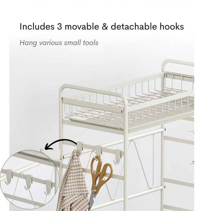 2 Tier Kitchen Top Storage Rack Foldable