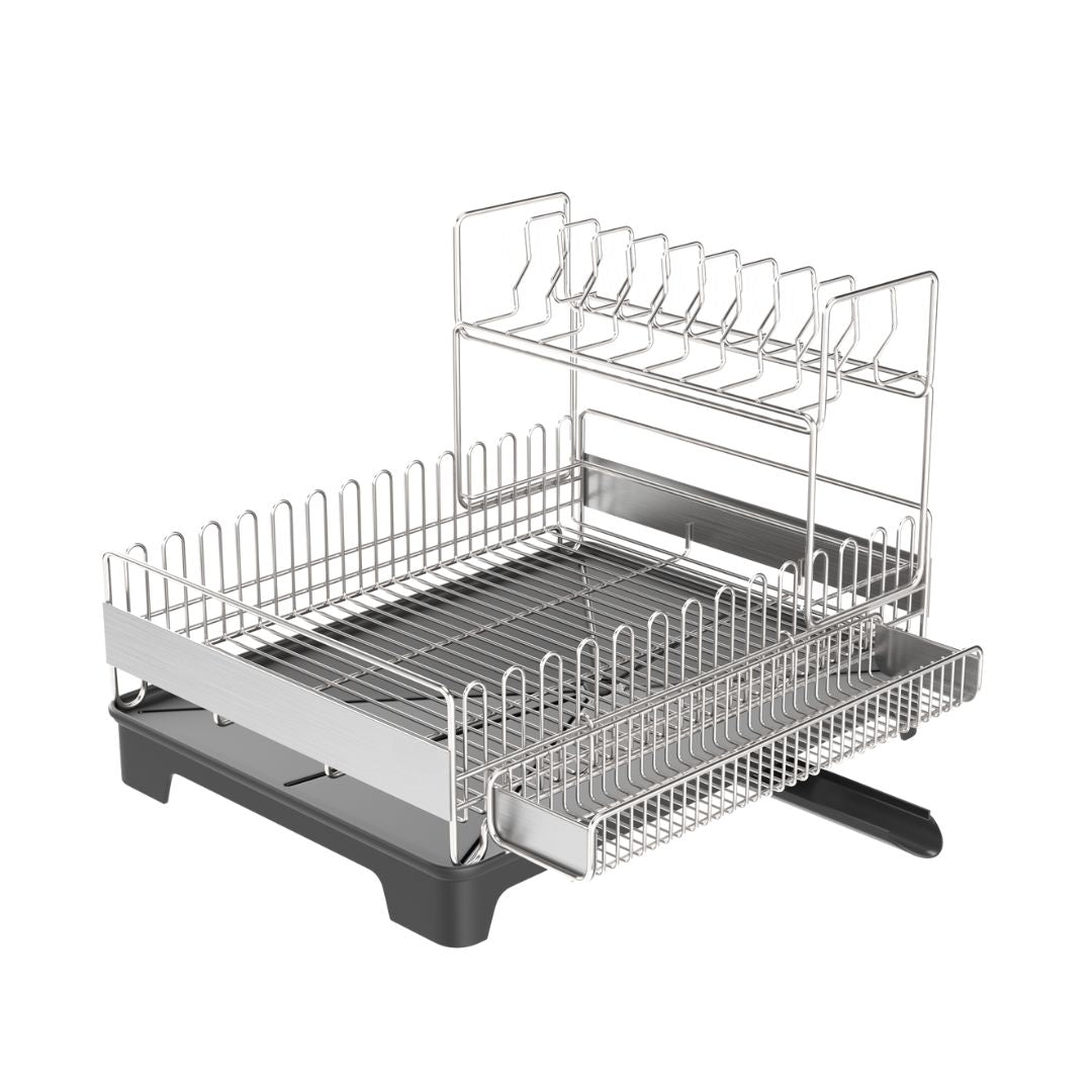 304 Stainless Steel Dish Draining Rack Large with Chopsticks Tray — The ...
