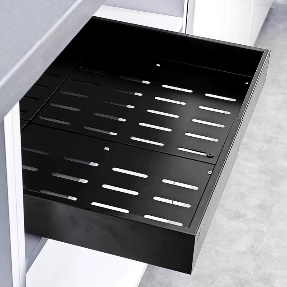 Pull It! Extendable Kitchen Cabinet Organiser Drawer Black — The Home ...