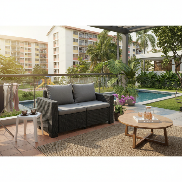 California 2 Seater Sofa Graphite