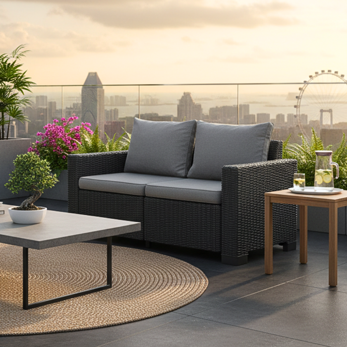 California 2 Seater Sofa Graphite