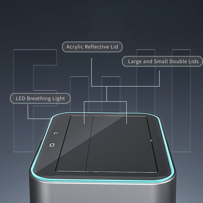 Illuma Stainless Steel Smart Sensor Trash Bin + LED light (3 sizes)