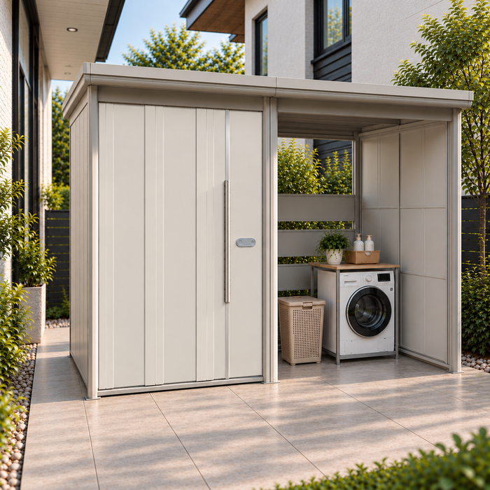 TP-3015 Stockman 9.9 x 5.2 ft Outdoor Bicycle or Laundry area Metal Storage Shed