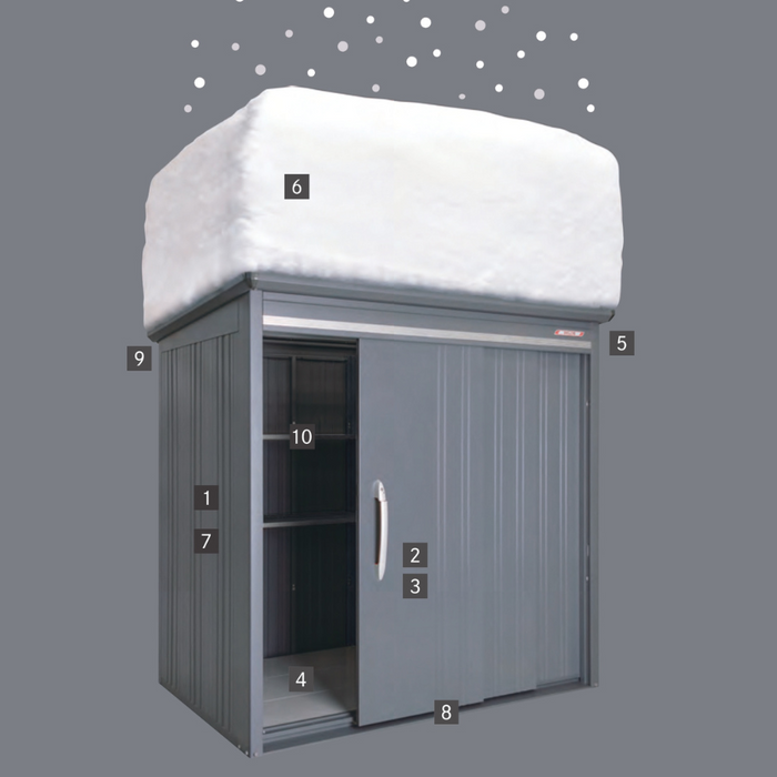 Belos 2114 Steel Outdoor Garden Shed