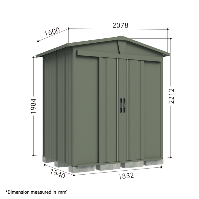 Lesiure 6 x 5 Ft Steel Outdoor Garden Shed