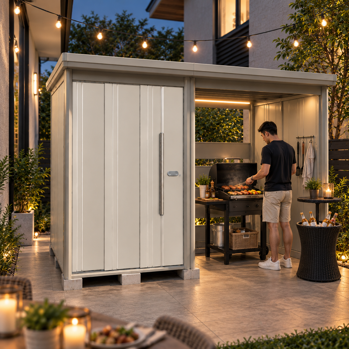 TP-3015 Stockman 9.9 x 5.2 ft Outdoor Bicycle or Laundry area Metal Storage Shed