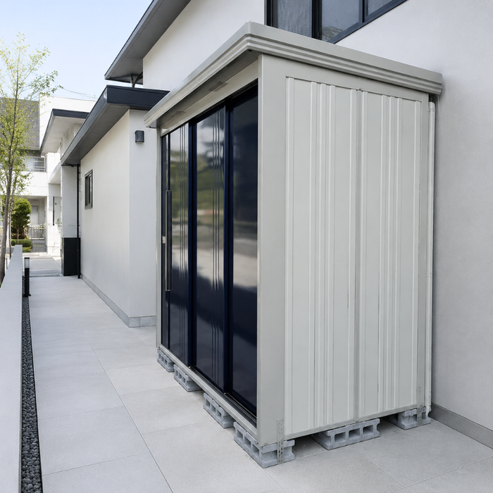 ND-1812 Stockman 6 x 4 ft Outdoor Metal Storage Shed + Shelving