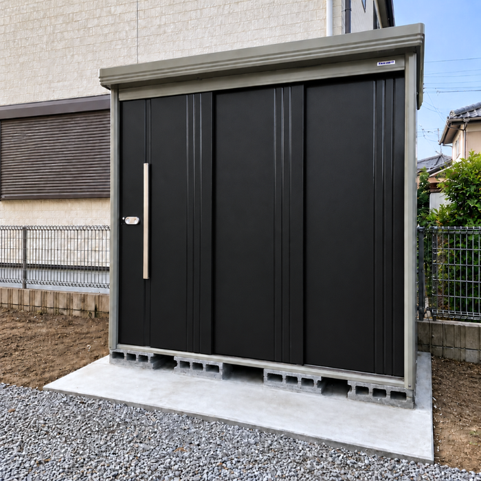 ND-2215 Stockman 7.2 x 5.2 ft Outdoor Metal Storage Shed + Shelving