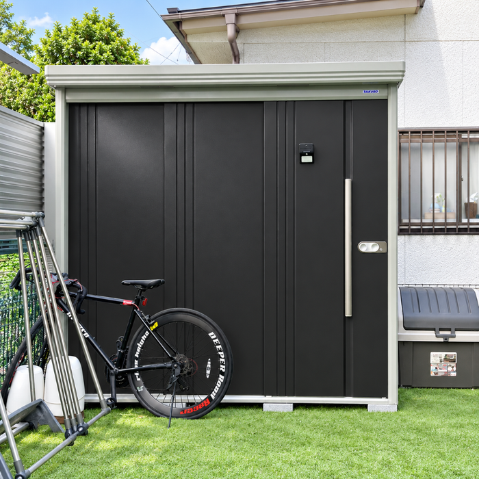 ND-2215 Stockman 7.2 x 5.2 ft Outdoor Metal Storage Shed + Shelving