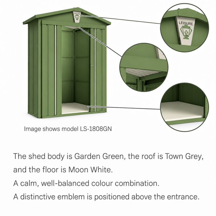 Leisure 6 x 2.8 ft Outdoor Garden Storage Metal Shed