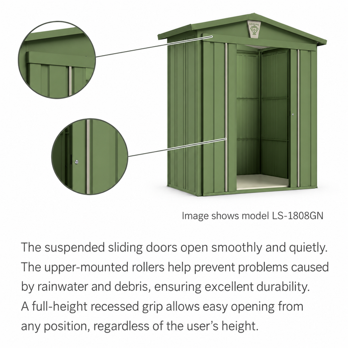 Leisure 6 x 2.8 ft Outdoor Garden Storage Metal Shed