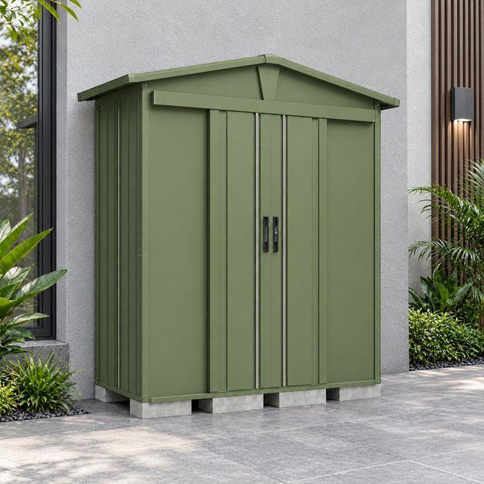 Leisure 6 x 2.8 ft Outdoor Garden Storage Metal Shed