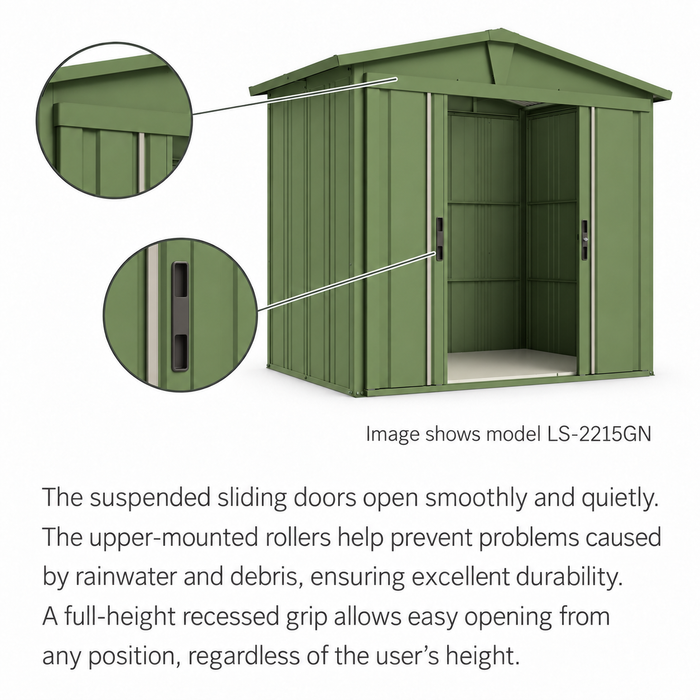 Leisure 7.2 x 5 ft Outdoor Garden Storage Metal Shed