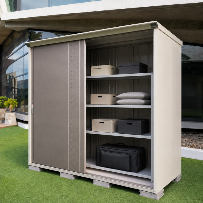 GP-199AF Grand Prestige 6.2 x 3 ft Steel Outdoor Garden Shed + Shelving
