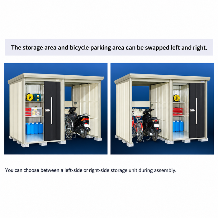 TP-3015 Stockman 9.9 x 5.2 ft Outdoor Bicycle Metal Storage Shed