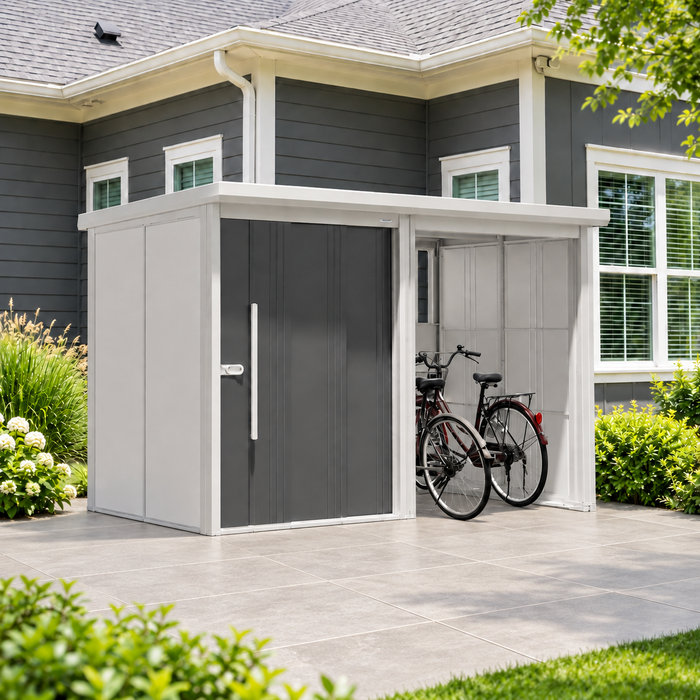 TP-3015 Stockman 9.9 x 5.2 ft Outdoor Bicycle Metal Storage Shed