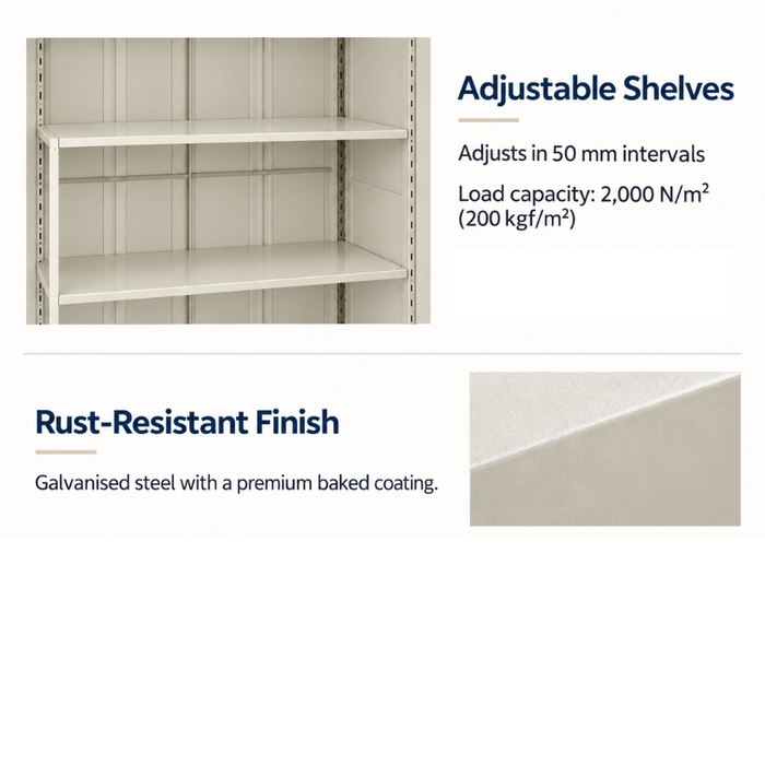 GP-199AF Grand Prestige 6.2 x 3 ft Steel Outdoor Garden Shed + Shelving