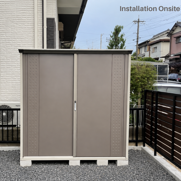 Grand Prestige GP-199AF 6.2 x 3 ft Steel Outdoor Garden Shed + Shelving