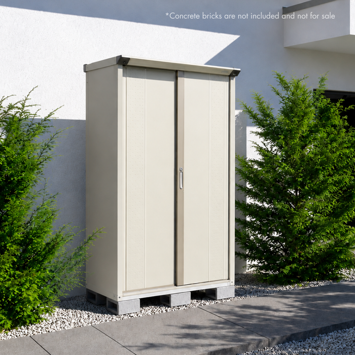 Grand Prestige GP-115AF Steel Outdoor Garden Shed + Shelving