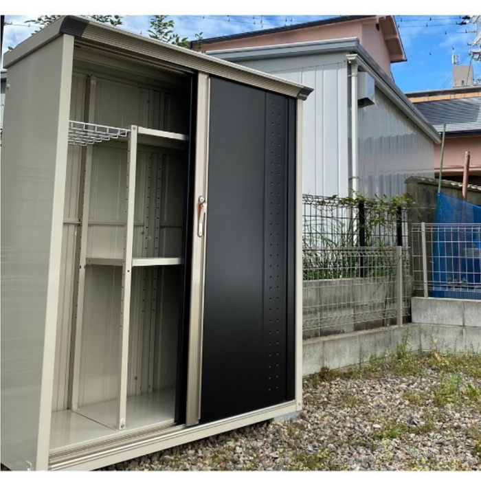 Grand Prestige 5.5x2.4 Ft Steel Outdoor Garden Shed + Shelving