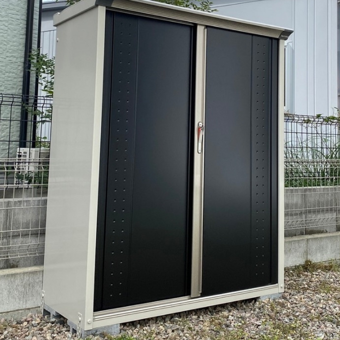 Grand Prestige 5.5x2.4 Ft Steel Outdoor Garden Shed + Shelving