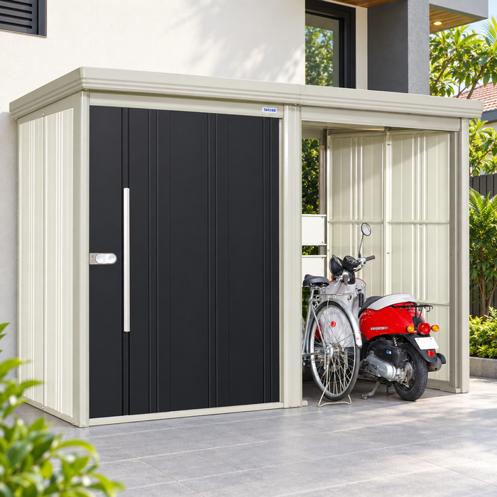 TP-3015 Stockman 9.9 x 5.2 ft Outdoor Bicycle Metal Storage Shed