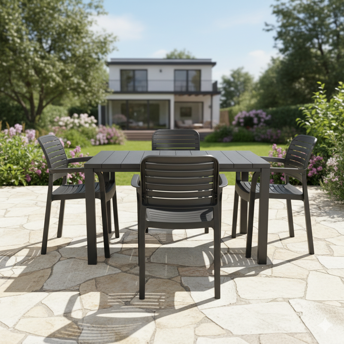 Julie Dining Table + 4 Chloe Chairs (FREE DELIVERY)