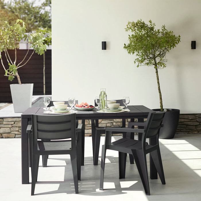 Julie Outdoor Dining Table Graphite 147cm