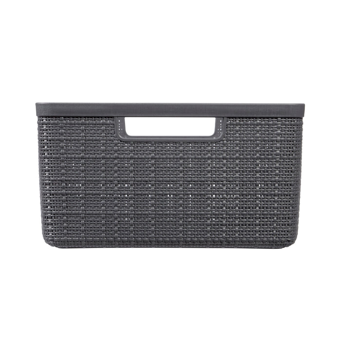 Jute Medium Storage Basket 12L Dark Grey