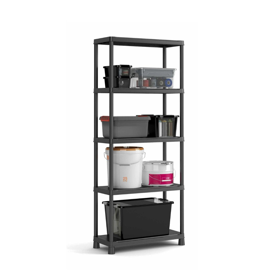 Keter Plastic Waterproof Shelf Plus Shelving Rack Unit 5 Tier 80/5