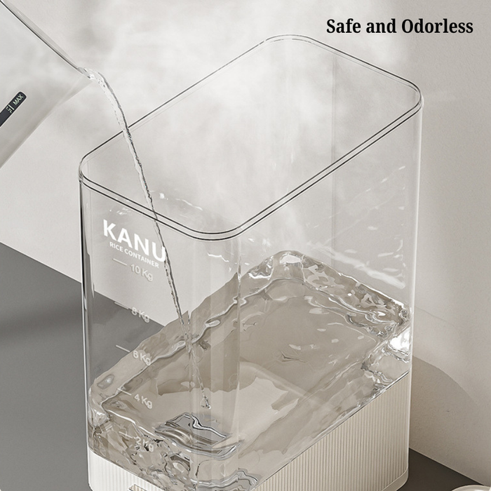 Kanu Rice Dispenser Bucket Tall Slim Grey