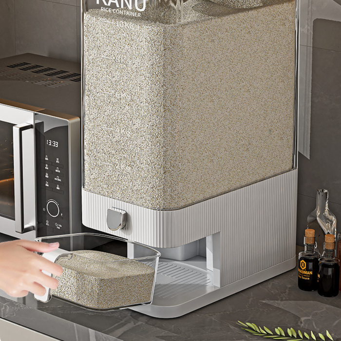 Kanu Rice Dispenser Bucket Tall Slim Grey