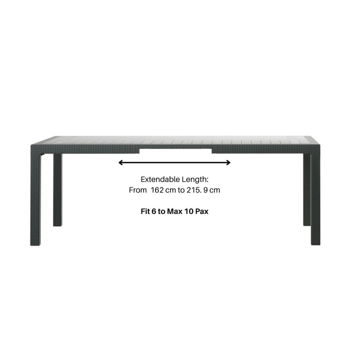 Keter Symphony Outdoor Extendable Table Grey (Imperfect Table Top)