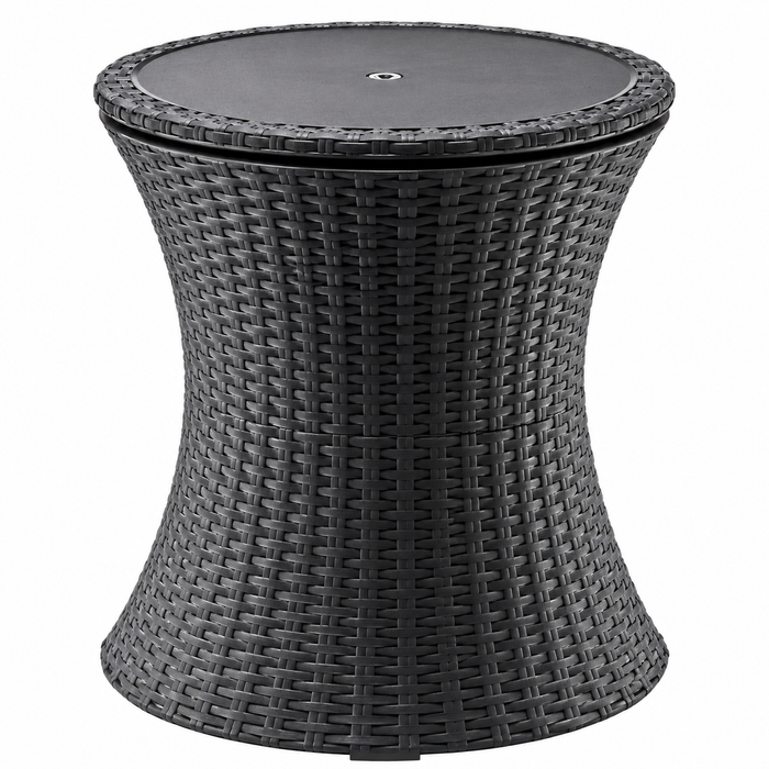 3-in-1 Outdoor Pacific Cool Bar Table Rattan Style Dark Grey