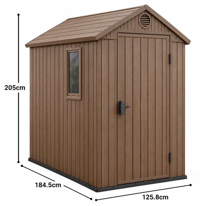 Darwin 4 x 6 Ft Slim Outdoor Storage Garden Shed