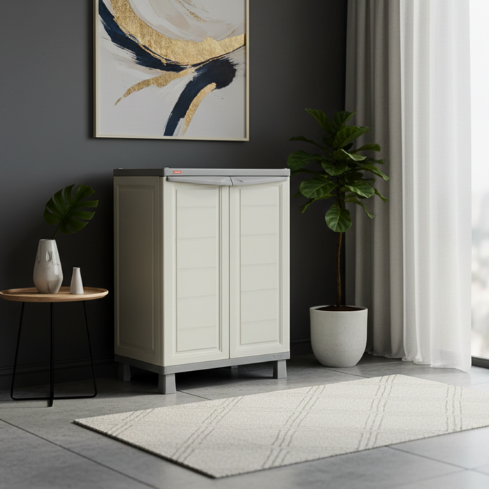 Basic Base Storage Cabinet with Legs Grey