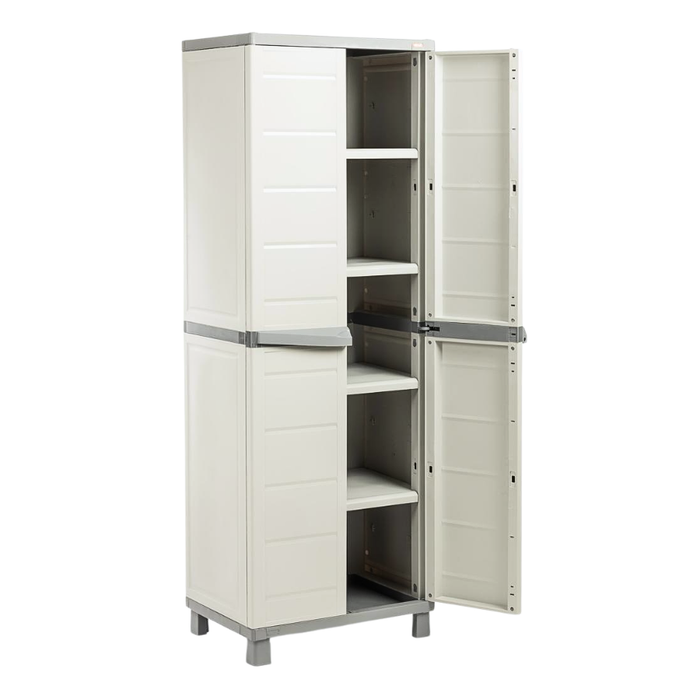 Basic Tall Utility Storage Cabinet with Legs Grey