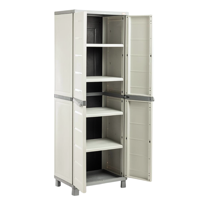 Basic Tall Utility Storage Cabinet with Legs Grey