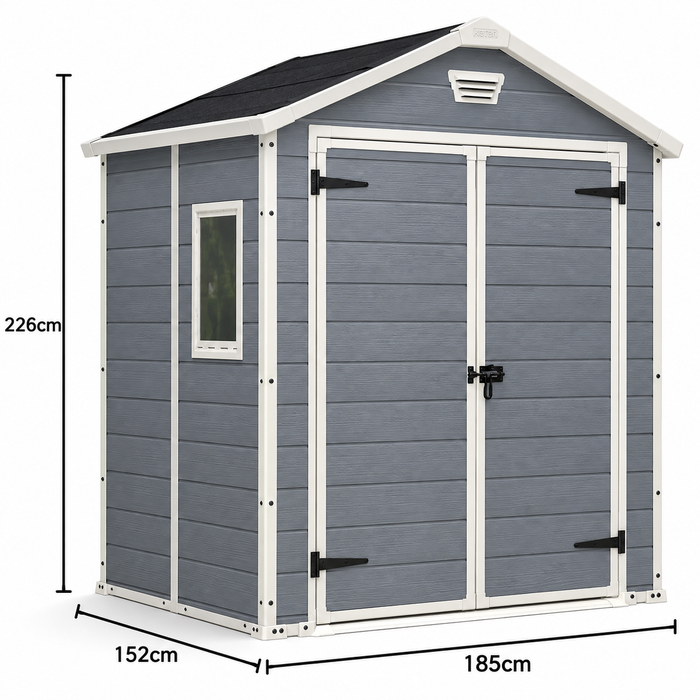 Manor 6 x 5 Ft Outdoor Storage Garden Shed