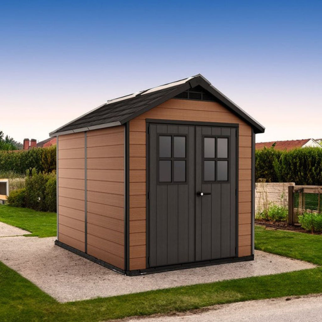 Keter Newton 759 Large Outdoor Garden Shed Waterproof Storage Free