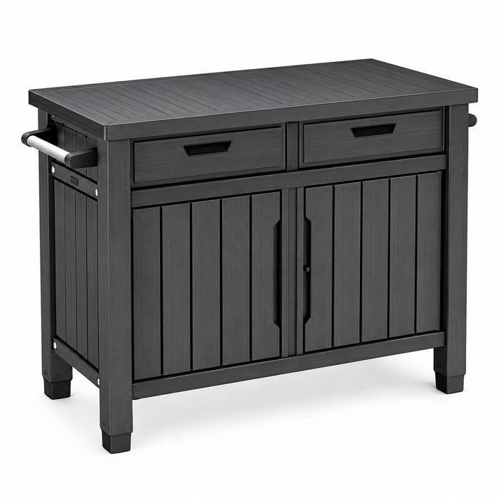 Keter Unity Storage Buffet BBQ Prep Table with Drawers