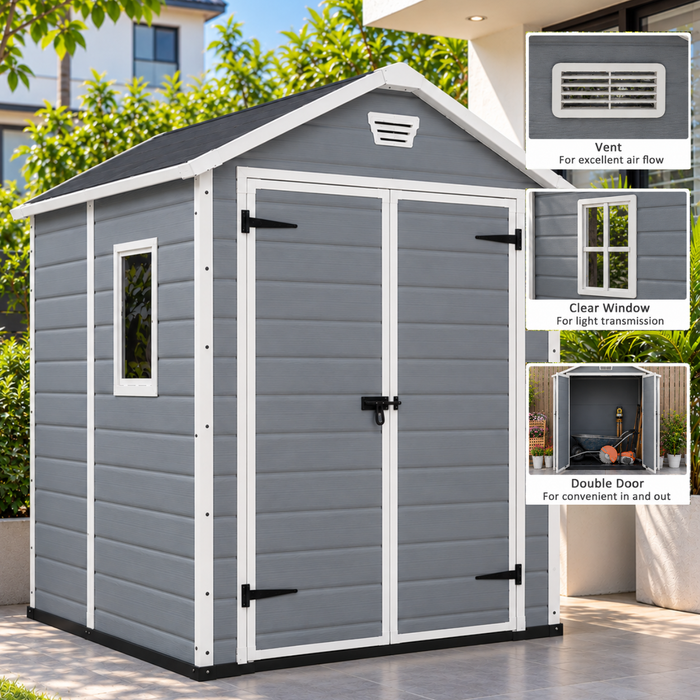 Manor 6 x 5 Ft Outdoor Storage Garden Shed